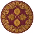 thumbnail image 3 of Safavieh Heritage Collection HG314B Handmade Traditional Oriental Premium Wool Area Rug, 6' x 6' Round, Maroon, 3 of 4