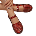 thumbnail image 3 of Jelly Sandals for Women Stylish Transparent Jelly Shoes Comfortable Breathable Mesh Closed Toe Slip on Beach Slides, 41, 3 of 8