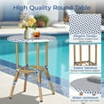 thumbnail image 6 of Vitarpatio 3 Piece Rattan French Dining Table Set with 2 Dining Chairs,  Aluminum Round Table French Dining Set, 6 of 7
