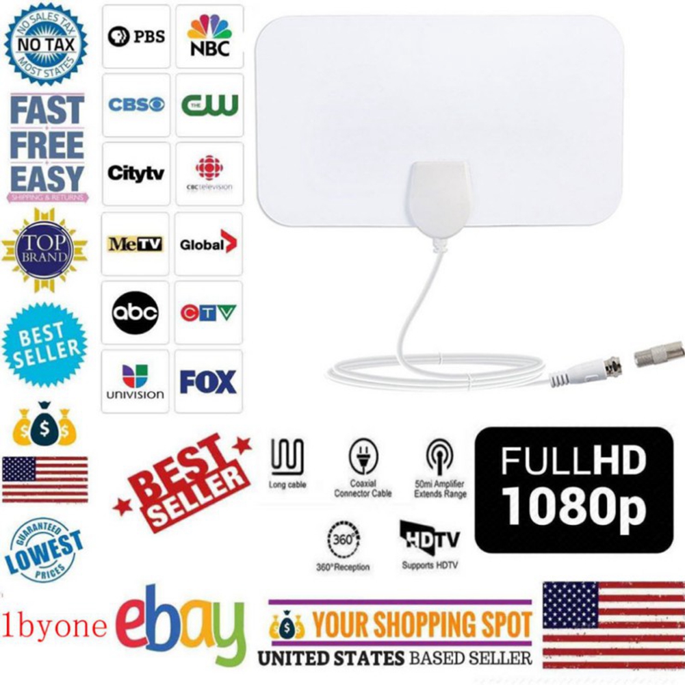200 Miles Range TV Antenna, Indoor 4K HDTV Digital Television HDMI