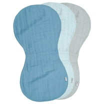 green sprouts Organic Cotton Muslin Burp Cloths(3pk)-Blueberry Set