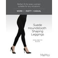 thumbnail image 2 of SlimMe Suede Houndstooth Shaping Leggings - Womens - Female (Medium/Large, Black), 2 of 7