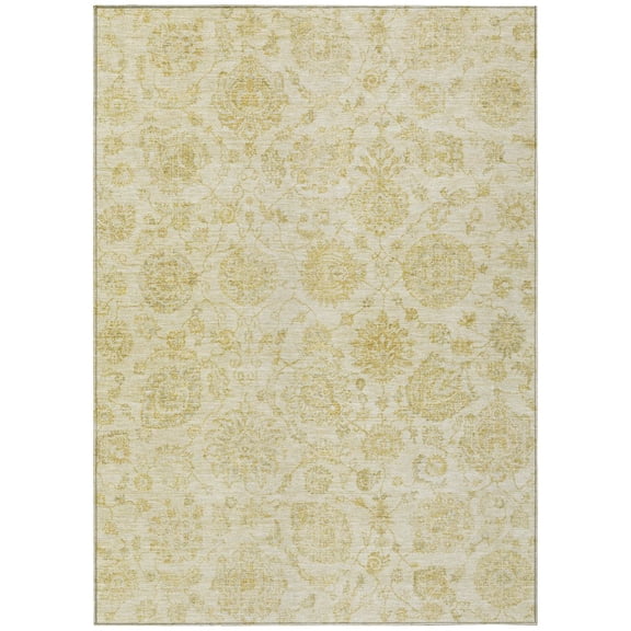 Dalyn Rugs Machine Washable Indoor/Outdoor Chantille Gold 2'6" x 3'10" Rug
