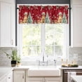 thumbnail image 3 of Christmas Dog Kitchen Curtains and Valances Set, Winter Snowflake Christmas Tree Poinsettia Red Rod Pocket Window Valance Window Curtain Panels for Living Room Bedroom Laundry, 27.5x24in, 3 Pieces, 3 of 7