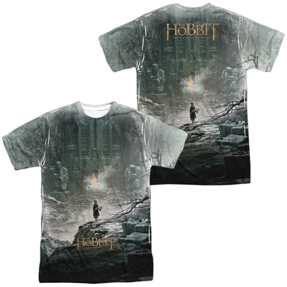 Hobbit Big Poster Unisex Adult Sublimated Costume T Shirt (Front/Back), X-Large Multicolor