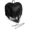 thumbnail image 7 of Women Rhinestone Evening Bags Purses Heart Shape Clutch Tassel Purse Handbag for Wedding Party, 7 of 7