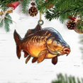 thumbnail image 1 of Lubina verde personalizada, adornos de Navidad planos 2D, decoraciones para árboles, vista trasera, bola de cristal Orb colgante, 2 bolas, 1 of 4