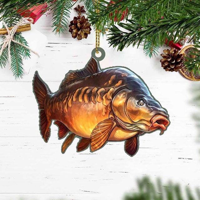 Lubina verde personalizada, adornos de Navidad planos 2D, decoraciones para árboles, vista trasera, bola de cristal Orb colgante, 2 bolas
