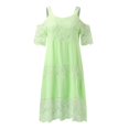 thumbnail image 4 of Sngxgn Womens Casual Long Dress Short/Long Sleeve Summer Loose Maxi Dresses(Green,M), 4 of 5
