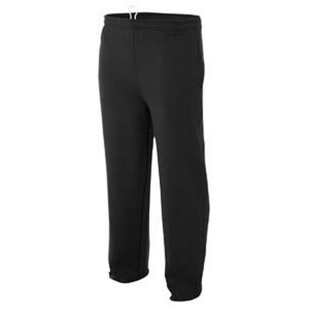 men's open bottom fleece pants