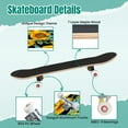 thumbnail image 4 of 31'' Complete Skateboard 7 Layer Canadian Maple Double Kick Deck Skateboards Sunflower Sunflower fabric Big abstract sunflower flowers Skate Board for Beginner Adult Gifts, 4 of 5