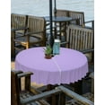 thumbnail image 2 of Purple Outdoor Tablecloth - 60 Inch Round Dining Table Cover, Modern Pure Lavender Purple Waterproof Outdoor Table Cloth with Umbrella Hole & Zipper for Picnic/Patio/Party, Modernlif85066, 2 of 5