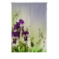 thumbnail image 1 of EREHome Bleu Printemps violets Japonais Noren Rideau Porte Porte Fenêtre Traitement Rideaux Coton Lin Rideau Taille 85x120 cm, 1 of 1