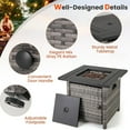 thumbnail image 3 of GLINTEX 29 Inch Propane Rattan Firepit Table with Lava Rocks and Protective Cover, Fire Pit Tab, Grayle, 3 of 7