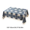 thumbnail image 3 of SLYNSHome Cotton Linen Tablecloth, 100x150 cm Printed Tassel Rectangular Table Cover, Washable Decorative Cloth for Dining Table Coffee Table Kitchen Home Decor, 3 of 7