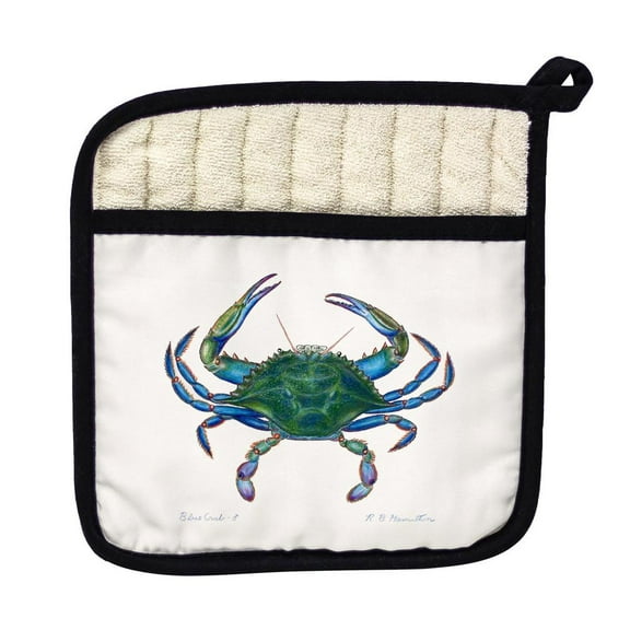 Betsy Drake Interiors Blue Crab - Male Pot Holder