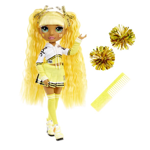 Rainbow High Cheer Sunny Madison Yellow Fashion Doll with Pom Poms