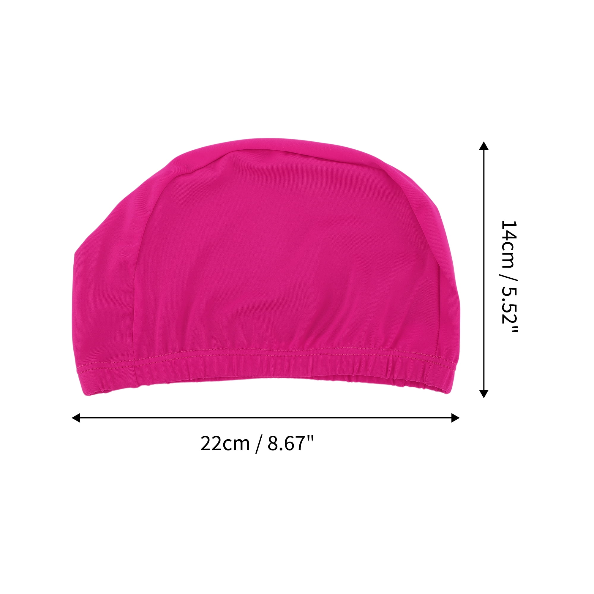 Unique Bargains Elasticity Swim Cap Measuring for Comfortable Fit Rose Red