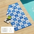 thumbnail image 6 of 100% Cotton Oversized 36" x 68" Blue Checkered Seashell Beach & Pool Towels, 6 of 6