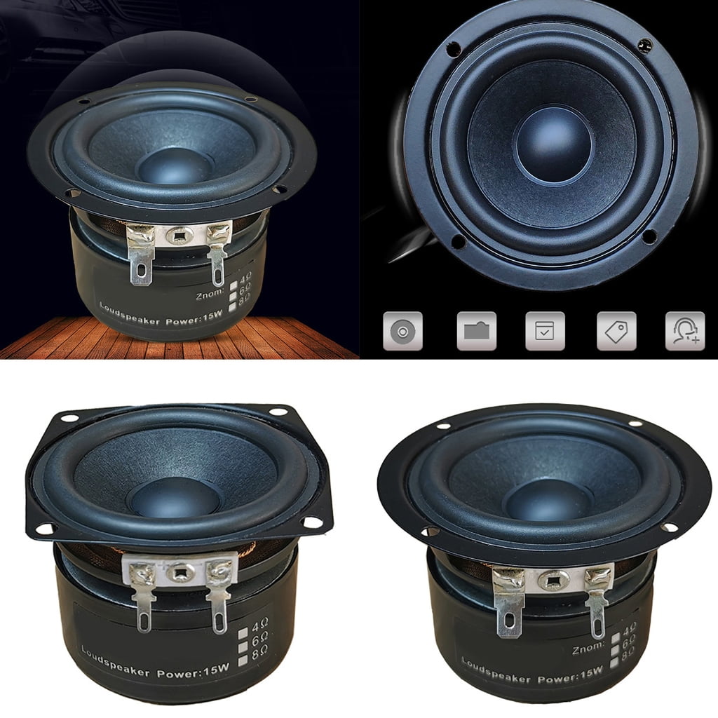 2.5Inch Subwoofer 15W 4Ohm Metal Horn Subwoofer for Small Home Amplifiers and Audiophiles Sound Claritys Loudspeaker