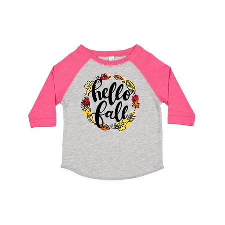 

Inktastic Hello Fall with Leaf Wreath Gift Toddler Boy or Toddler Girl T-Shirt