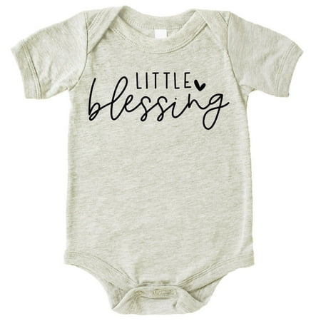 

Little Blessing Heart Newborn Baby Girls Outfit Natural Heather Bodysuit 6 Months