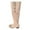 Khaki, variant on Winter Fall over The Knee High Boots for Women Slouchy Suede Studded Chunky Mid Heel Pull on Dress Long Tall Boots