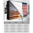 thumbnail image 2 of 4th of July Country Star Outdoor TV Cover 40 to 43 Inch Weatherproof, Independence Day Red Striped 600D Oxford TV Covers with Waterproof Zipper, Outside Flat TV Screen Protector Size 40"Wx25"Hx4.5"D, 2 of 7