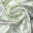 thumbnail image 5 of Ambesonne Abstract Valance Pack of 2, Green Retro Square Spirals, 42"X12", Fern Green Emerald and White, 5 of 5