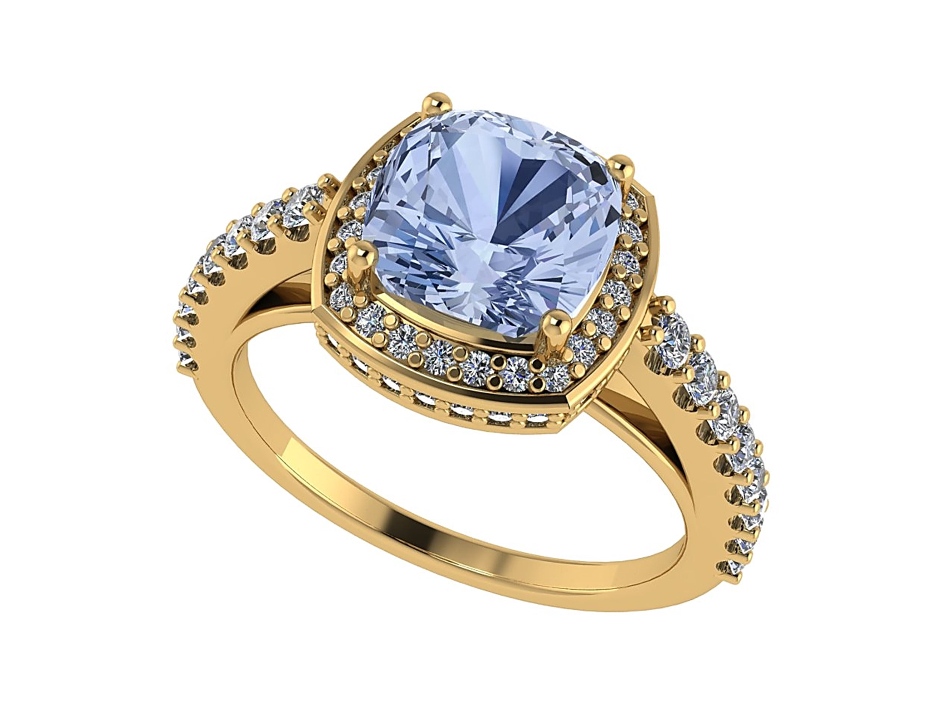 NANA NANA 2ct Swarovski Pure Brilliance Zirconia Simulated Aquamarine 