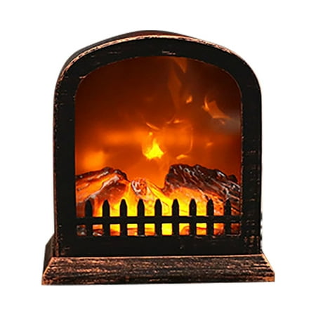 

Guoxxzi Christmas Decorations Clearance Christmas Firewood Wind Lamp Bar Desktop Scene Layout Fireplace Lamp Portable Oil Lamp Window Home Decoration Props