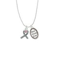 thumbnail image 2 of Delight Jewelry Silvertone Scroll Ribbon with Pink Crystal Best Mom Ever Charm Necklace, 2 of 4