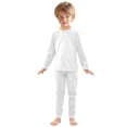 thumbnail image 3 of joogoo White 2 Piece Long Sleeve Tee and Pants Cotton Pajama Set 8Y, 3 of 7