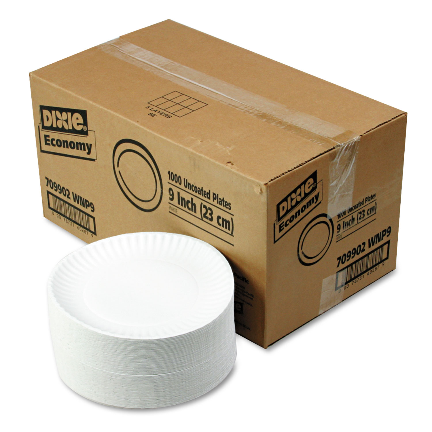 Dixie White Paper Plates, 9", 4 Packs of 250