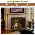 thumbnail image 6 of Giantex 50 x 31 Inches 3-Panel Heat-Resistant Metal Mesh Fireplace Screen, Folding Fire Spark Guard, Fireplace Gate Cover, Freestanding Spark Protector for Wood Burning, 6 of 8