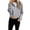 Grey, variant on Helii Zip Up Hoodie Women's Cropped Sweatshirt Oversized Long Sleeve Workout Casual Drawstring Track Jacket with Pockets Soft Stretchy High Waist Streetwear Fall Winter Outfits 4 Colors