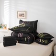 thumbnail image 4 of YST Ensemble de Literie de Baseball, Literie de Sport pour Chambre de Garçons, 7 Pcs, Réversible Noir, Simple, 4 of 4