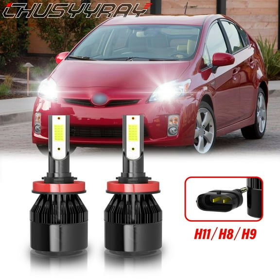 For Toyota Prius 2010-2015 H11/H8/H9 LED Headlight Low Beam Bulbs Combo Kit Super Bright White 2Pcs