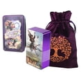 thumbnail image 2 of Caja de hojalata de Tarot de bruja diaria, 78 cartas, borde dorado, adivinación del destino, juego de cartas de fiesta familiar, tarjeta de Tarot: entrega en bolsa gratis qym unisex, 2 of 2
