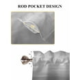 thumbnail image 6 of Black Grey Ombre 2 Panel Kitchen Curtains for Small Windows, Modern Abstract Art Texture Bathroom Tier Curtain, Short Window Treatment for Bedroom/Living Room 55"x36", 6 of 6