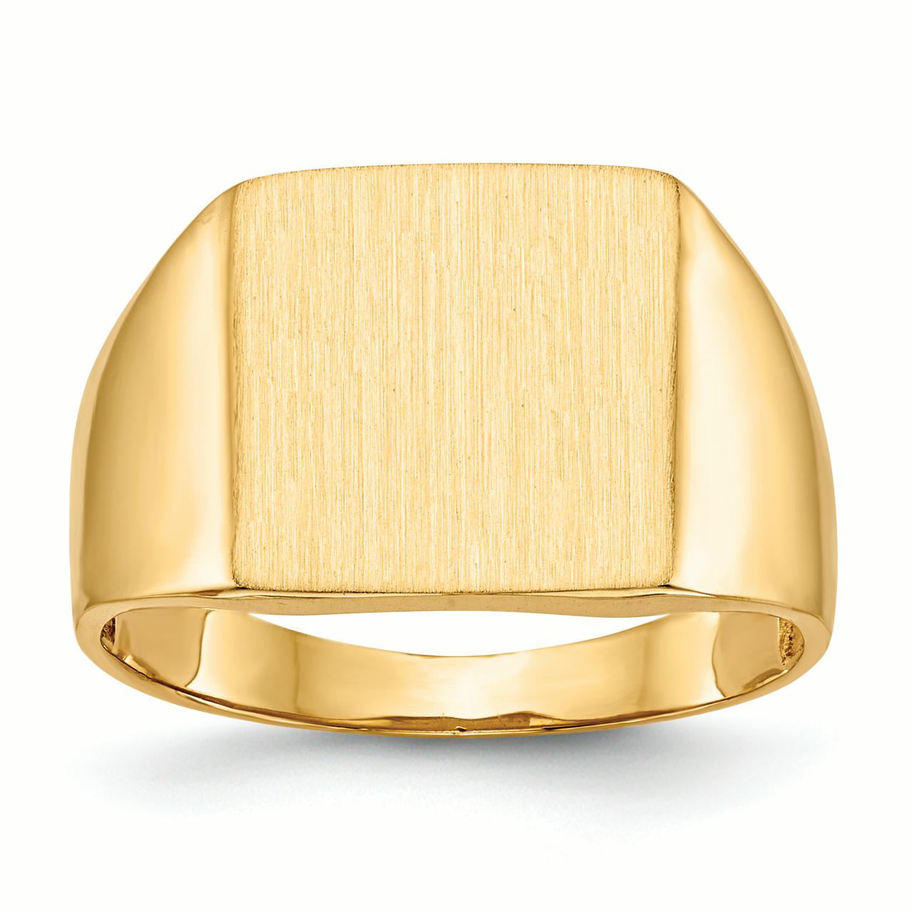 Ring Signet 14k Yellow Gold 135 Mm Mens Square Engravable Signet