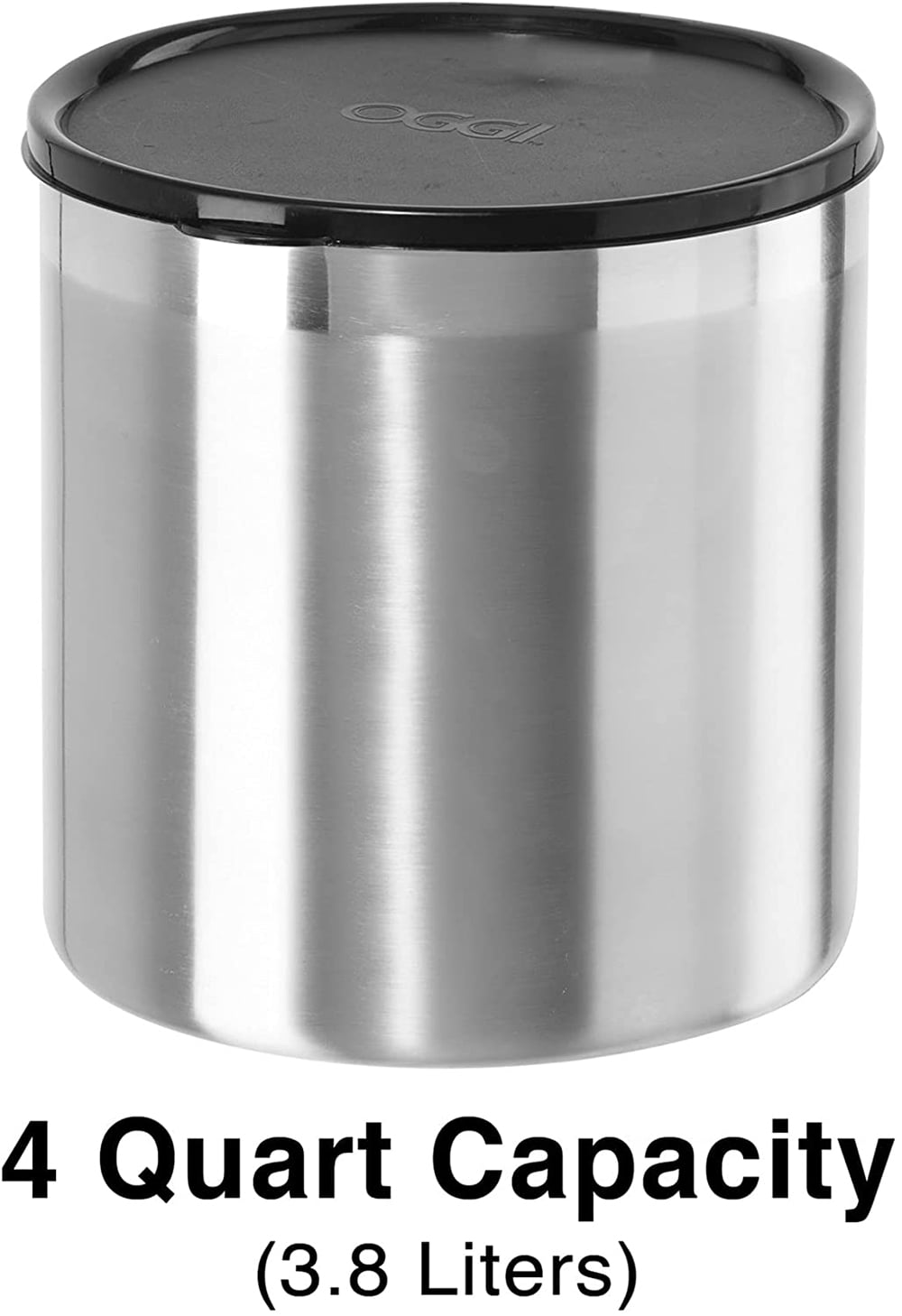 Oggi 4 qt. Stainless Steel Jumbo Grease Can with Strainer and Cover