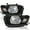 Black Housing Clear Lens, variant on Spec-D Tuning Chrome Headlights Compatible with 2008-2010 Toyota Highlander models built in Japan only, Left + Right Pair Headlamp Assembly