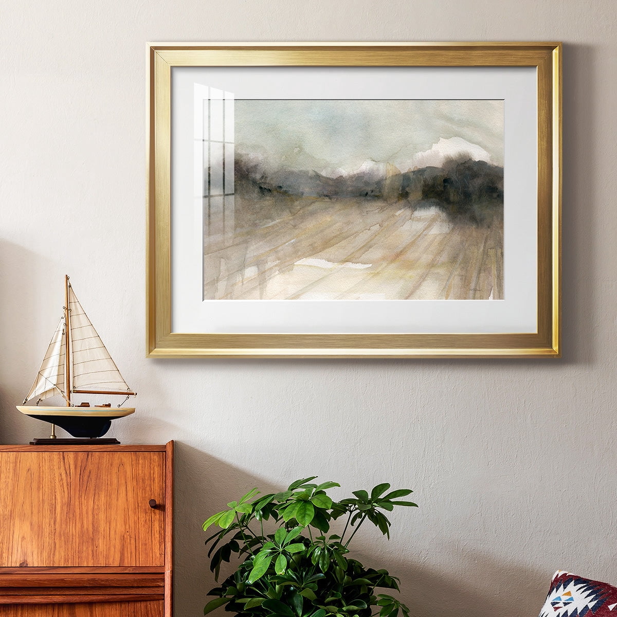 Abstract Field Premium Framed Print - Ready to Hang