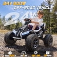 thumbnail image 4 of East doll 24V Ride on Toys for Big Kids, 24V Ride ons Car ATV for Kid with 4×200W Motors, Parent Remote Control, Bluetooth Music, Adjustable Seat, Off Road Kids Electric Car for Ages 3-12, White, 4 of 10