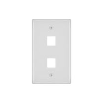 2-Hole 1-Gang Keystone Wall Plate - White