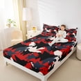 thumbnail image 4 of jejeloiu Camo Hunter Queen Sheet Sets,Deepblue Cartoon Airplane Bed Set For Teens Boys 4pcs, 4 of 7
