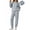 Gray, variant on UVN Outfit Set for Women Long Sleeve Tops and Jogger Pants 2 Piece Matching Set with Pockets