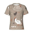 thumbnail image 4 of Vsdgher Chicken Print Men's Dry Fit Mesh Athletic Shirts Moisture Wicking Tennis T-Shirt Tops, 4 of 9