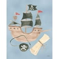 thumbnail image 2 of Jackson, Jenaya 20x24 Black Ornate Wood Framed with Double Matting Museum Art Print Titled - Pirates IV, 2 of 4